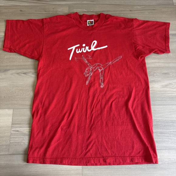 Vintage Fruit Of The Loom Baton Twirling T Shirt  Red Size Large - Picture 1 of 11